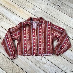 Roper Women's Vintage Western Cropped Long Sleeve Top Size XL
